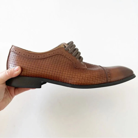size 13 mens brown dress shoes New Mens Windsor From Liberty 3015-13 Brown Leather Dress Shoes Size 13